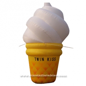 doble beso inflable de helado