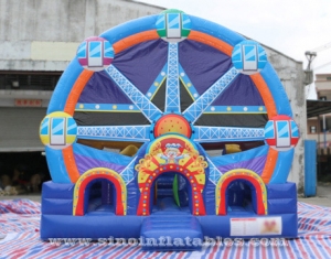  Ferris Castillo inflable de los niños del payaso de la rueda con la diapositiva