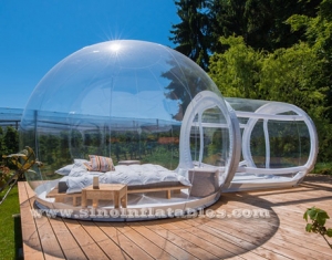 Tienda de campaña de burbuja inflable transparente