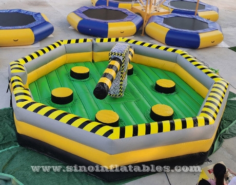 physical agility challenge inflatable meltdown game