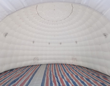 white small inflatable igloo dome tent