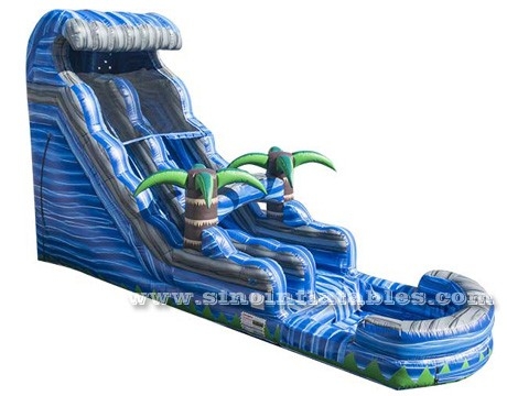 tropical laguna kids inflatable water slide with pool